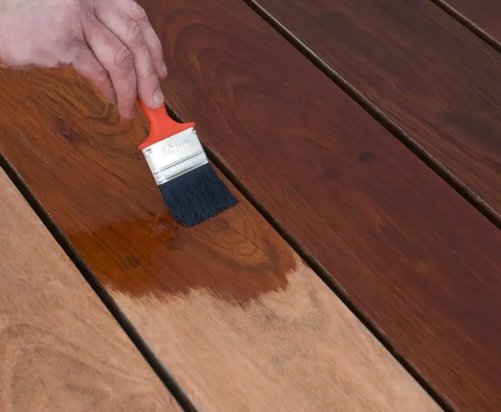 Close detail of careful brush work