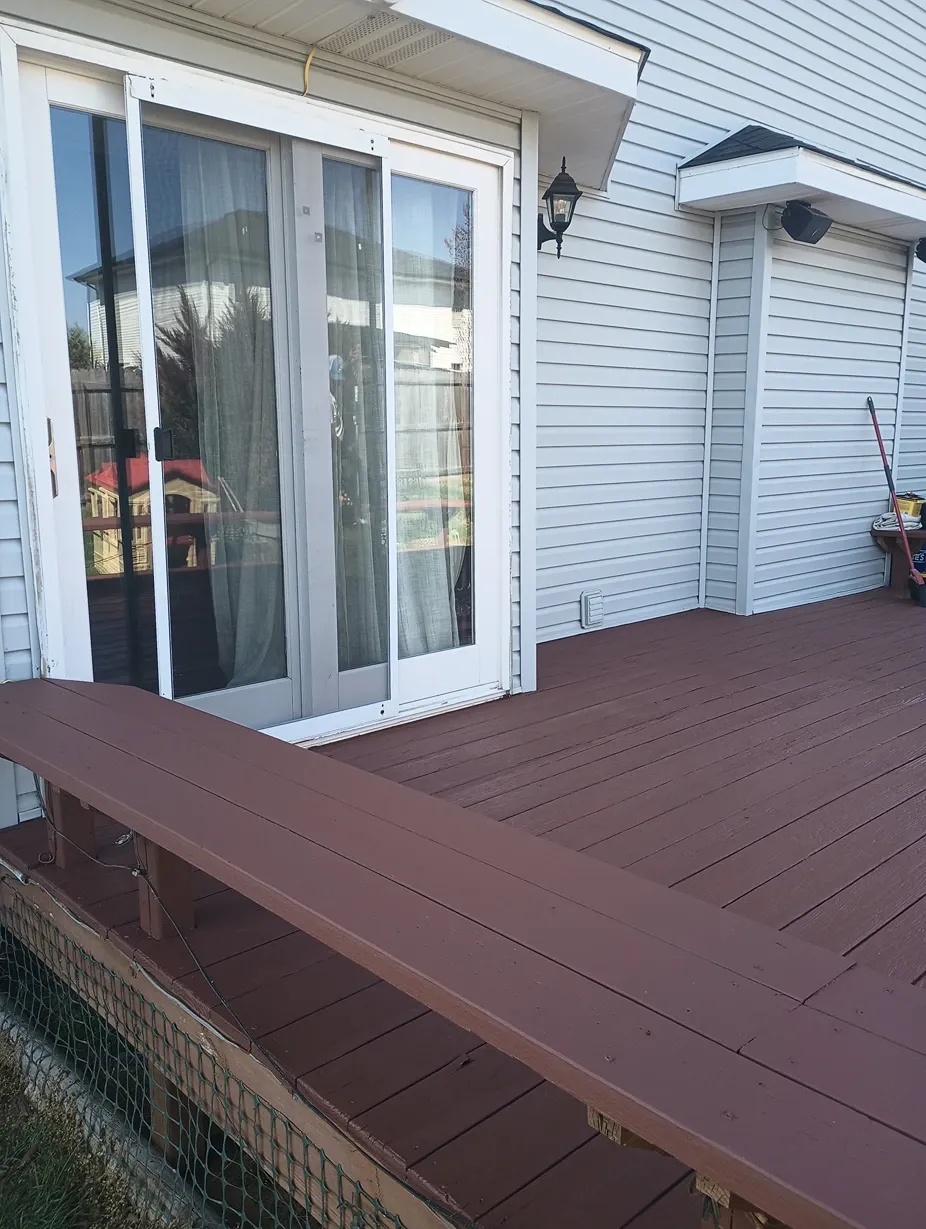Finished stained deck