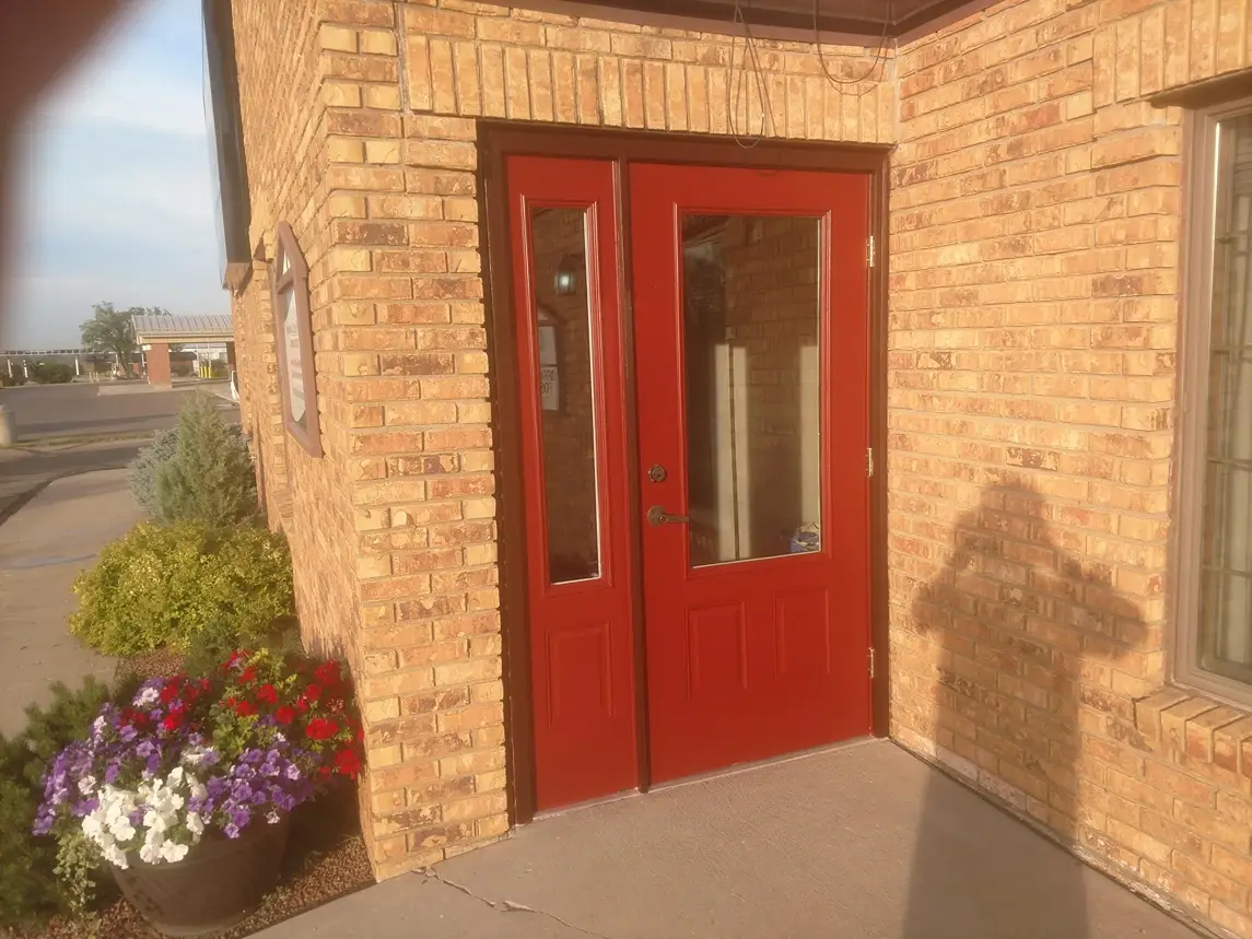 A finished door and trim after remodel painting