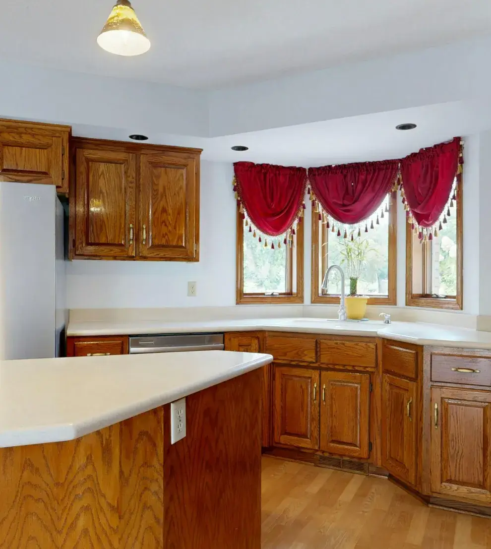 Oak cabinets before refinishing